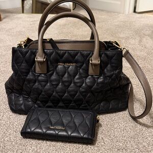 Vera Bradley Quilted Emma Satchel and Wallet
